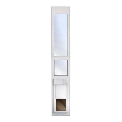 High Tech Pet Fully Automatic Low-E Glass Dual Pane Sliding Glass Patio Pet Door Insert, Tall Height, Medium Opening