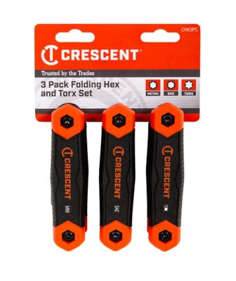 Image showing  3 pc. SAE/Metric/Torx Folding Dual Material Key Set