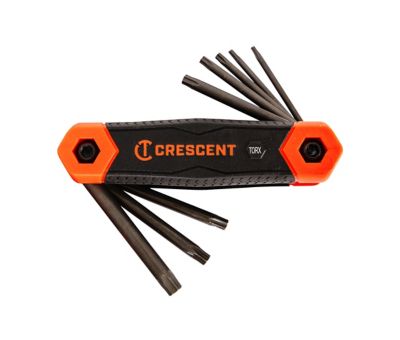 Crescent 8 pc. SAE Torx Folding Dual Material Hex Key Set