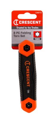 Image showing  8 pc. SAE Torx Folding Dual Material Hex Key Set