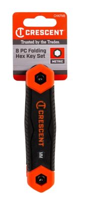 Image showing  8 pc. Metric Folding Hex Dual Material Hex Key Set