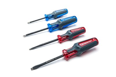 Image showing  4 pc. Phillips/Slotted Co-Molded Diamond Tip Screwdriver Set