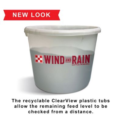 Image showing  Wind and Rain All Season 4 Beef Cattle Mineral Tub with Availa 4 and Altosid for Horn Fly Control, 225 lb. Tub