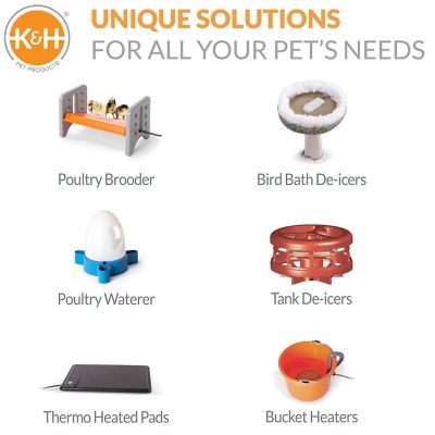 Image showing 9 th K&H Pet Products 1,000W Farm Essentials Ultimate Stock Tank De-Icer with Cord Clip, Red