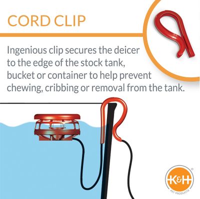 Image showing  750W Farm Essentials Ultimate Stock Tank De-Icer with Cord Clip, Red