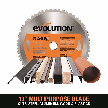 Evolution Power Tools RAGE255Blade Multi-Purpose Cutting Blade for RAGE3,  10-Inch