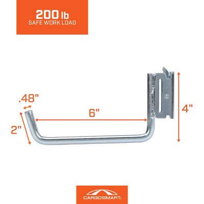 Image showing  Large Zinc-Plated Flat Hook for E-Track and X-Track