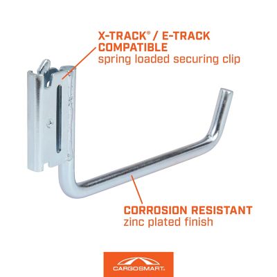 Image showing  Large Zinc-Plated Flat Hook for E-Track and X-Track
