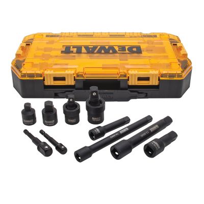 DeWALT 3 8 in. and 1 2 in. Drive Impact Accessory Set 10 pc. at