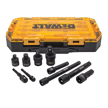 DeWALT 3/8 in. and 1/2 in. Drive Impact Accessory Set, 10 pc.