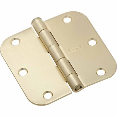 National Hardware Door Hinges, Satin Brass