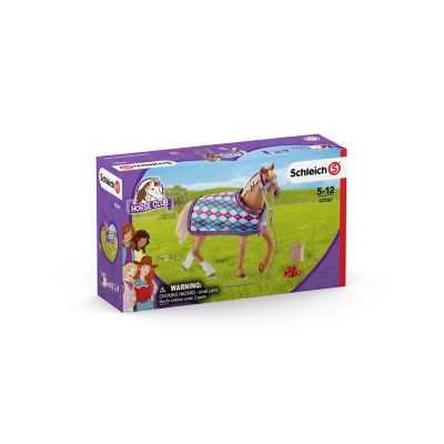 Image showing 5 th Schleich English Thoroughbred with Blanket Playset