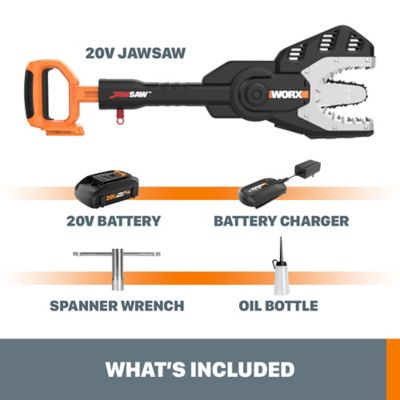 Image showing 6 th WORX JawSaw 6 in. 20V Max Cordless Chainsaw, Battery and Charger Included