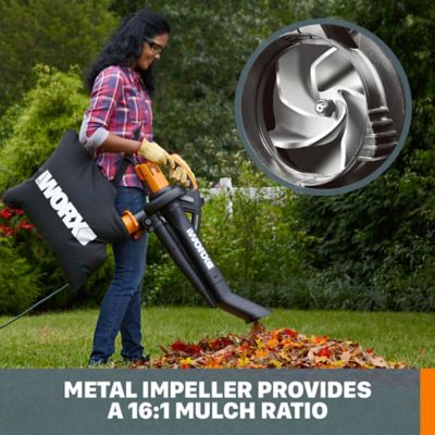 Image showing  TriVac 210 MPH/350 CFM 12A Corded 3-in-1 Handheld Leaf Blower, Vacuum and Mulcher, WG505