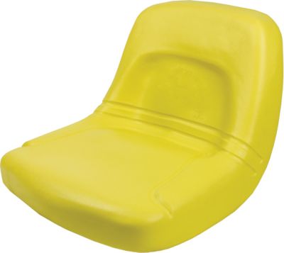 Black Talon High-Back Steel Pan Tractor Seat, Yellow