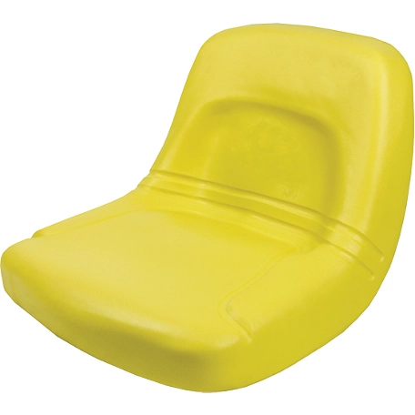 Black Talon High-Back Steel Pan Tractor Seat, Yellow