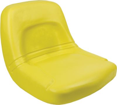 Image showing  13.75 in. High-Back Steel Pan Tractor Seat, Yellow