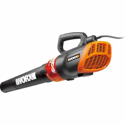 Renewed Worx Turbine 12 Amp Corded Leaf Blower with 110 MPH and 600 CFM Output and Variable Speed Control WG520 