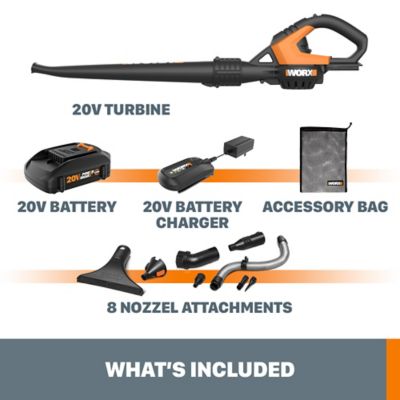 Image showing 5 th WORX WORXAIR 120 MPH 20V Cordless Handheld Leaf Blower, Battery and Charger Included
