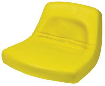 Image showing 6 th Black Talon Low-Back Steel Pan Tractor Seat, Yellow