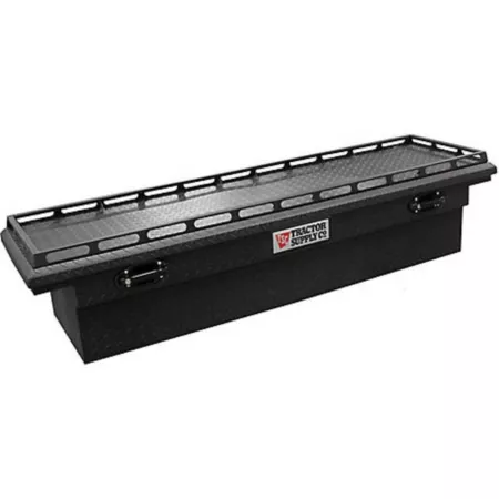 Tractor Supply 70 in x 20 in Black Aluminum Low Profile Crossover Truck Tool Box Crossover Truck Tool Boxes