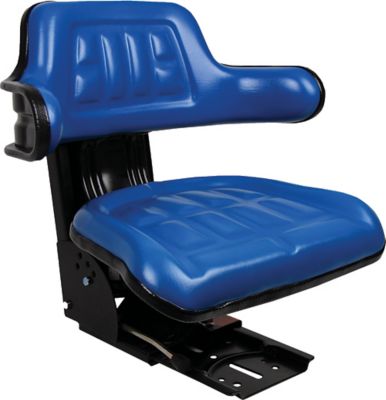 Black Talon 20.5 in. Universal Replacement Tractor Seat with Adjustable Suspension, Blue