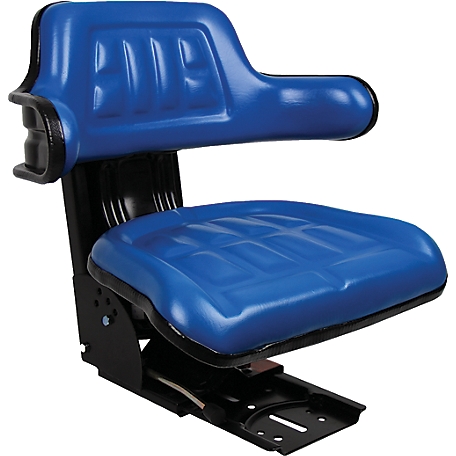 Black Talon Universal Replacement Tractor Seat with Adjustable Suspension, Blue