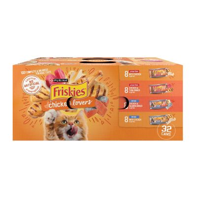 Friskies Purina Gravy Wet Cat Food Variety pk., Chicken Lovers Prime Filets & Shreds - (32) 5.5 oz. Cans