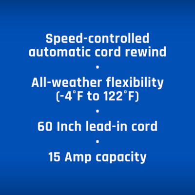 Image showing  50 ft. 12-Gauge Extension Retractable Cord Reel