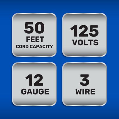 Image showing  50 ft. 12-Gauge Extension Retractable Cord Reel