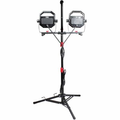 Image showing  2,000-Lumen Twin SMT LED AC Portable Work Light with Tripod Stand