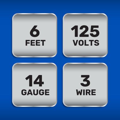 Image showing  8-Outlet Yellow Extra-Power Power Strip and Surge Protector
