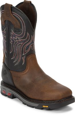 Justin Men's Steel Toe Tanker Waxy Milled Buffalo Commander-X5 Original Work Boots, 1-Pair