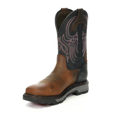 Square Toe Justin Vibram Boots Review WK2115: Men's Steel Toe