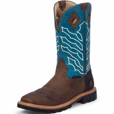 Justin Men's Derrickman Hybred Waterproof Square Steel Toe Original Work Boots