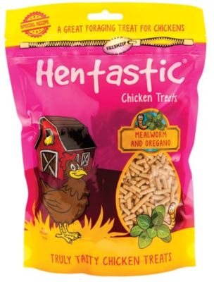 Hentastic Dried Mealworm and Oregano Chicken Treats, 16 oz.