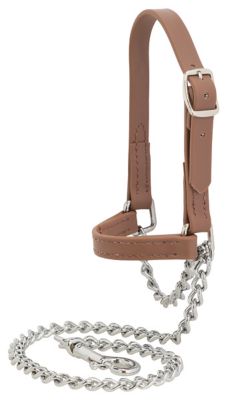 Weaver Leather Leather Brahma Webb Goat Halter, Russet Brown