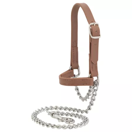 Weaver Leather Brahma Webb Goat Leather Halter Russet Brown Livestock Ropes Halters & Hobbles