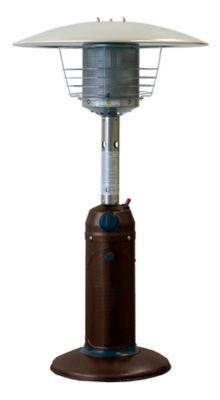 Hiland AZ Tabletop Propane Patio Heater, 15 sq. ft., 11,000 BTU, Hammered Bronze