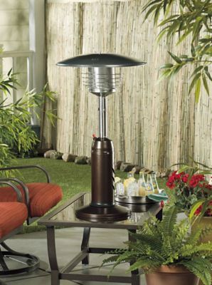 Image showing  AZ Tabletop Propane Patio Heater, 15 sq. ft., 11,000 BTU, Hammered Bronze