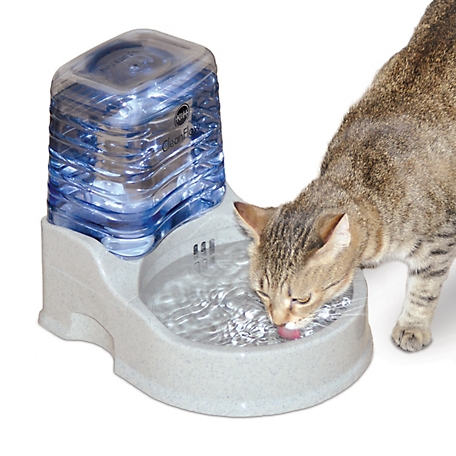 K&H Pet Products CleanFlow Dishwasher Safe Plastic Cat Waterer with Reservoir, 10 Cups, Granite