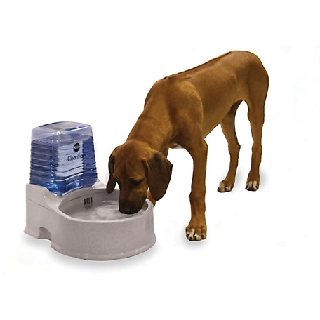 K&H Pet Products CleanFlow Dishwasher Safe Nylon Pet Waterer with Reservoir, Large, Granite