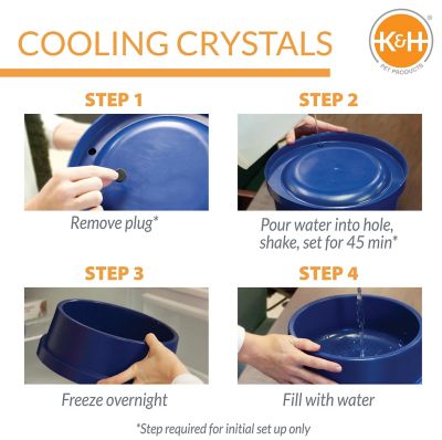 Image showing  12-Cup Coolin' Bowl Plastic Pet Water Bowl, Insulated Ice Cold Water Dish, Blue