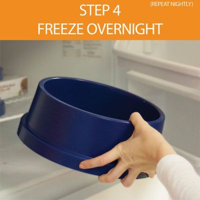 Image showing 6 th K&H Pet Products 12-Cup Coolin' Bowl Plastic Pet Water Bowl, Insulated Ice Cold Water Dish, Blue