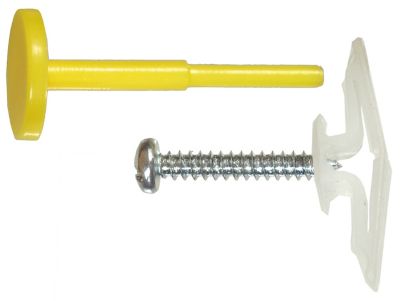 Hillman Plastic Toggle Anchors w/Screws & Pin (1/8in. Small) -2 Pack