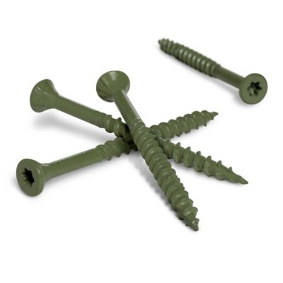 Image showing  #8 x 2 in. Deck Plus Deck Screws, Green, 50-Pack