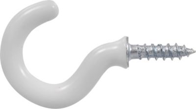 Image showing  Cup Hooks White Vinyl (7/8 in.) 0.5lb, 6-Pack