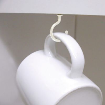 Image showing  Cup Hooks White Vinyl (7/8 in.) 0.5lb, 6-Pack