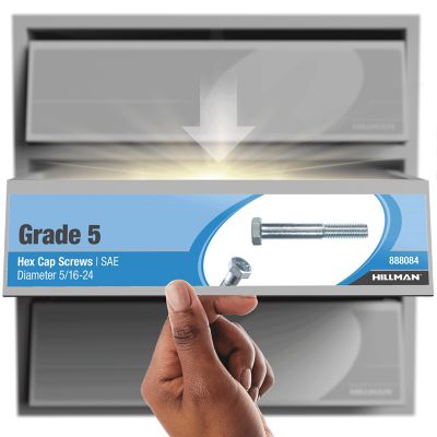 Image showing  5/16 in.-24 x 3/4 in. Zinc-Plated Grade 5 Hex Cap Screws, 4-Pack