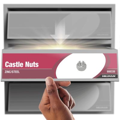 Image showing  3/4 in., 16 TPI Zinc-Plated Fine-Thread Hex Castle Nuts